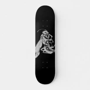 Skateboard El estilo minimalista negro y blanco insectos abej
