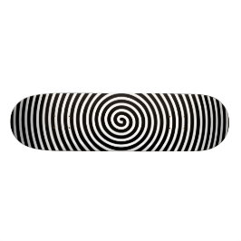 Skateboard El extracto hipnotizó blanco negro