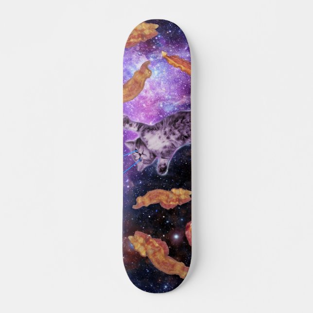 Skateboard El gato golpeó el tocino con el ojo láser (Anverso )