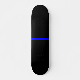 Skateboard El gráfico simbólico delgado de la línea azul