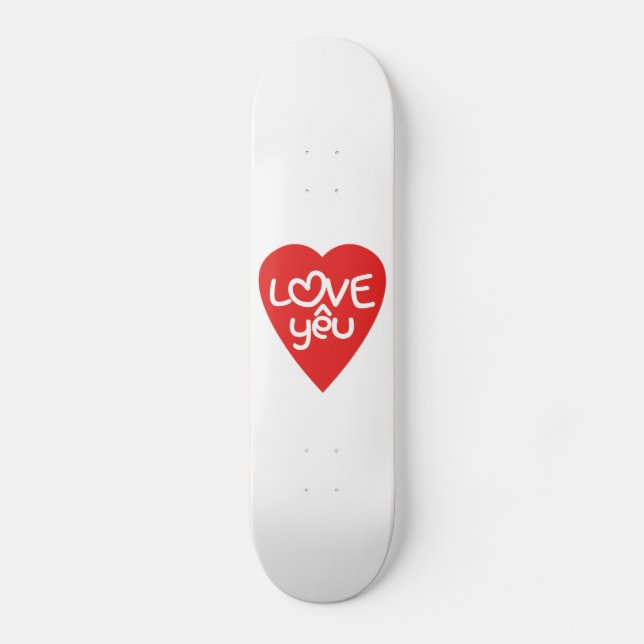 Skateboard El H. Valentine Vietnamita Ama El H. Yêu El Wordpl (Anverso)