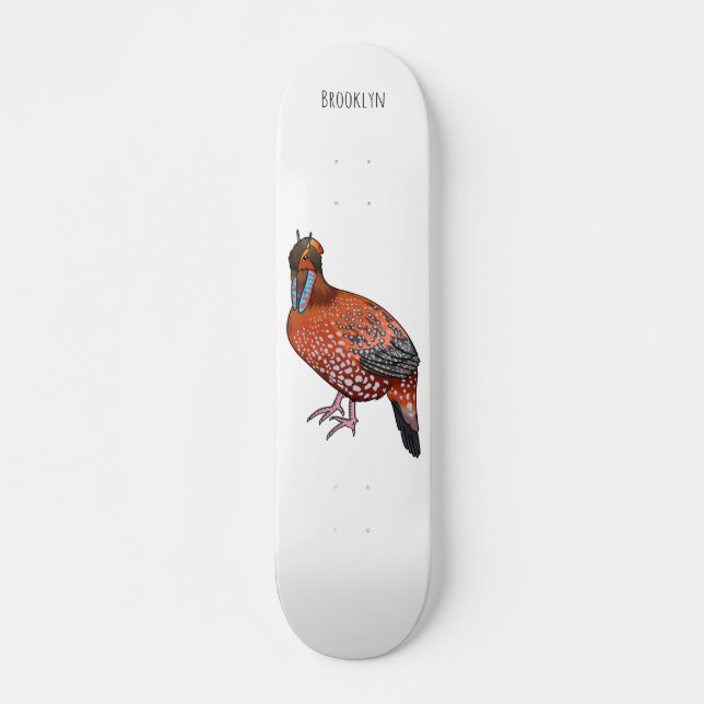 Skateboard El ilustracion de personalizado de aves de Cabot (Anverso )