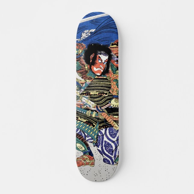 Skateboard El japonés Samurai Nichijo Jiro Tadanori arte guer (Anverso )