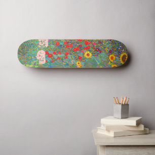 Skateboard El jardín de la granja Gustav Klimt con girasoles