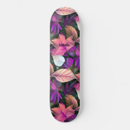 Skateboard El juguetón rosado en estilo artístico puro