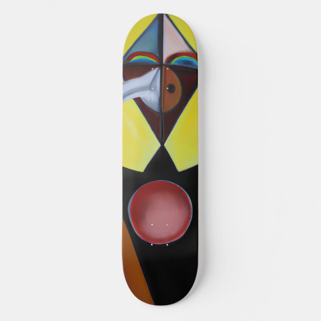 Skateboard El Médico de la peste - Pintura de petróleo (Anverso)