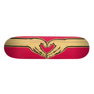 Skateboard El movimiento "Hearthands " del amor