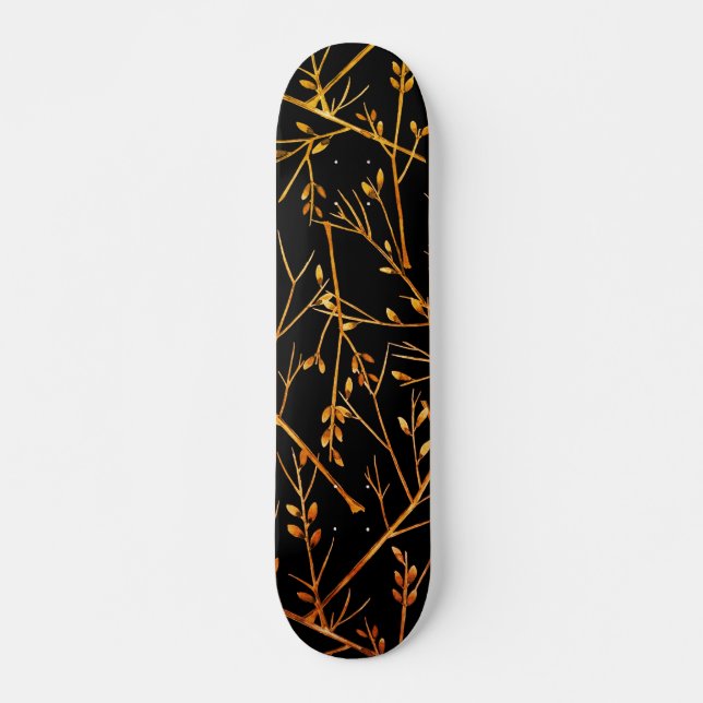 Skateboard El Naranja quemado tiñe de negro (Anverso )