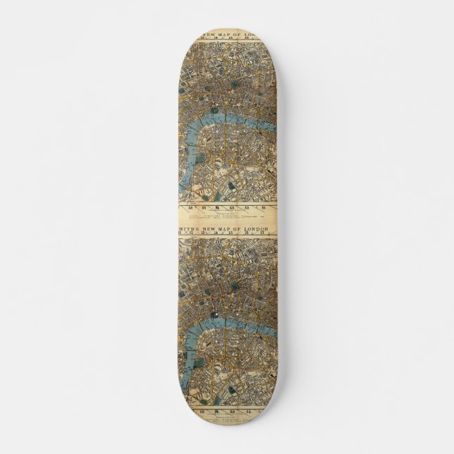 Skateboard El nuevo mapa de Smith de Londres 1860 (Anverso )