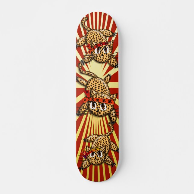 Skateboard El orgullo del leopardo: Samurai Kittys (Anverso )