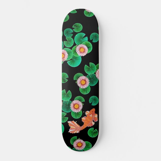 Skateboard El papel Koi Pond (Anverso)