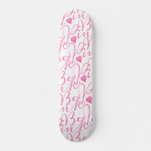 Skateboard El pastel femenino sea modelo rosado de los (Anverso )