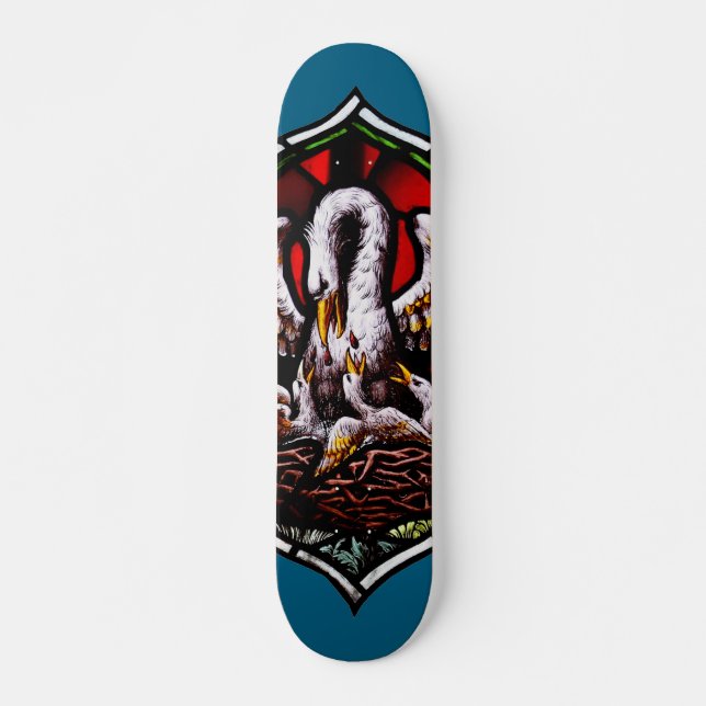 Skateboard El pelícano como símbolo cristiano (Anverso )