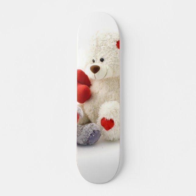 Skateboard El peluche mullido dos refiere el fondo blanco (Anverso )
