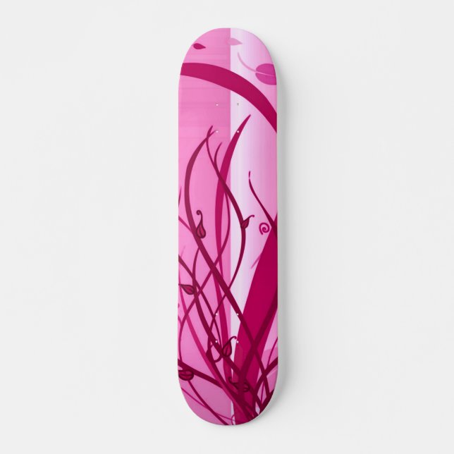 Skateboard El personalizado del chica de madera manchado (Anverso )