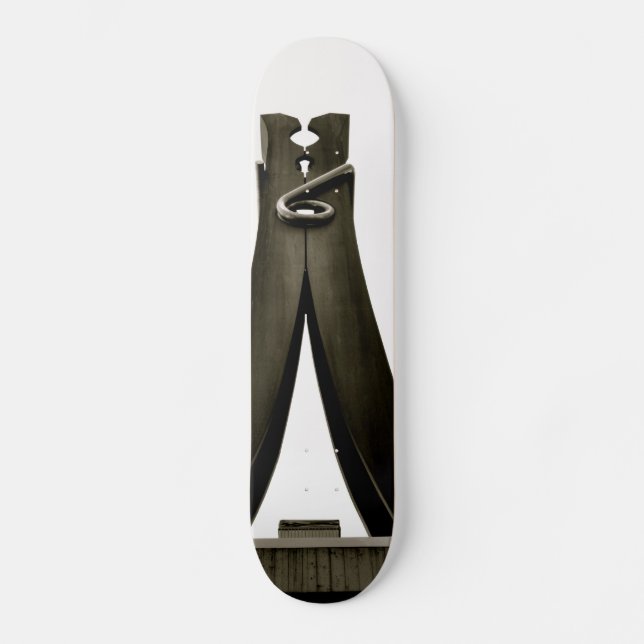Skateboard El Pin de ropa (negro y blanco) (Anverso)