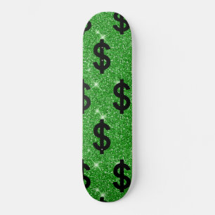 Skateboard El Rótulo negro del dinero del empresario Wall St