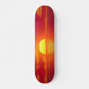 Skateboard El sol sobre el océano templado del mar Naranja