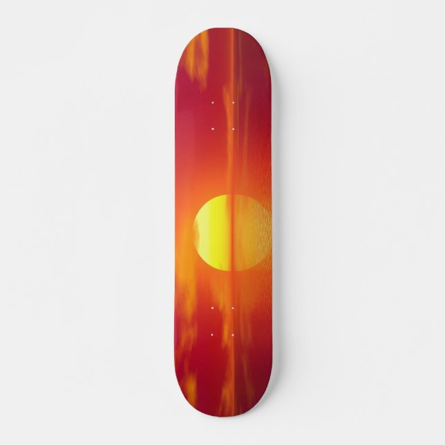 Skateboard El sol sobre el océano templado del mar Naranja (Anverso )