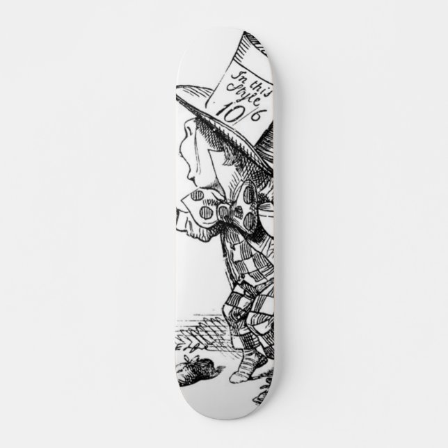 Skateboard El sombrerero enojado (Anverso )