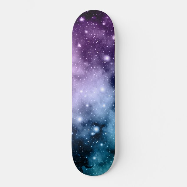 Skateboard El sueño de la galaxia Verde azulada púrpura Nebul (Anverso)