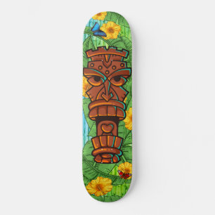 Skateboard El tema polinesio del tótem tropical tiki deja pl