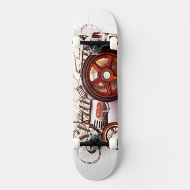 Skateboard El tractor de Steampunk adapta moho del Grunge del (Anverso)