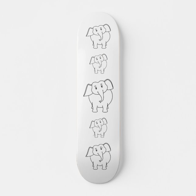 Skateboard Elefante Blanco. (Anverso )
