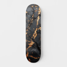 Elegant Black Marble with Gold Veins Modern Art