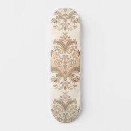 Skateboard Elegante beige damasco vintage casa de campo franc