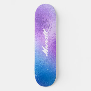 Skateboard Elegante degradado de Relieve metalizado Ombre