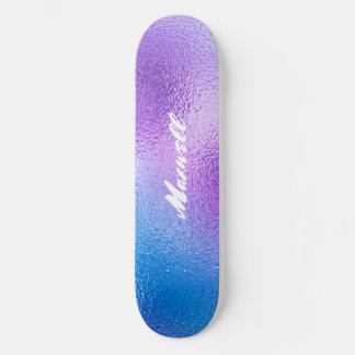 Skateboard Elegante degradado de Relieve metalizado Ombre