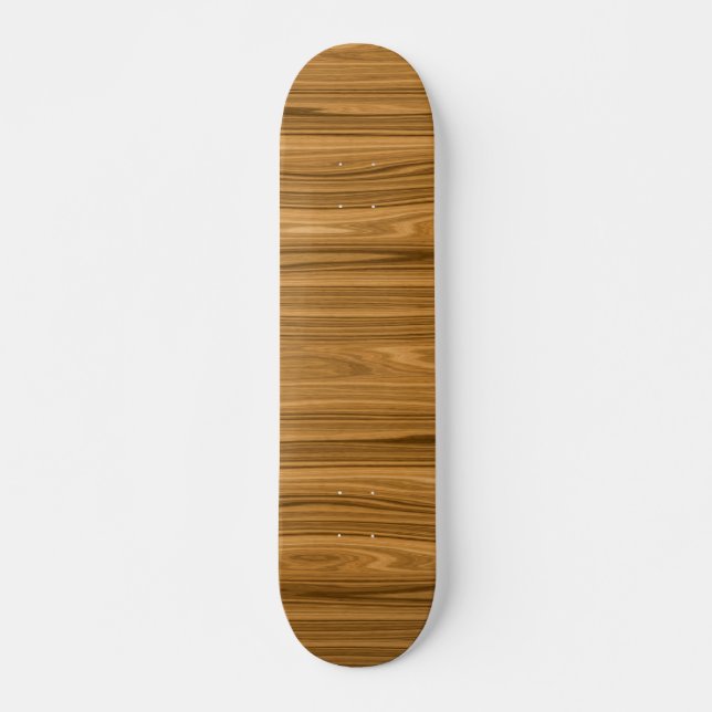 Skateboard Elegante Estilo de grano de madera (Anverso )