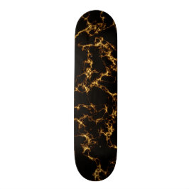 Skateboard Elegante estilo de mármol3 - Oro negro