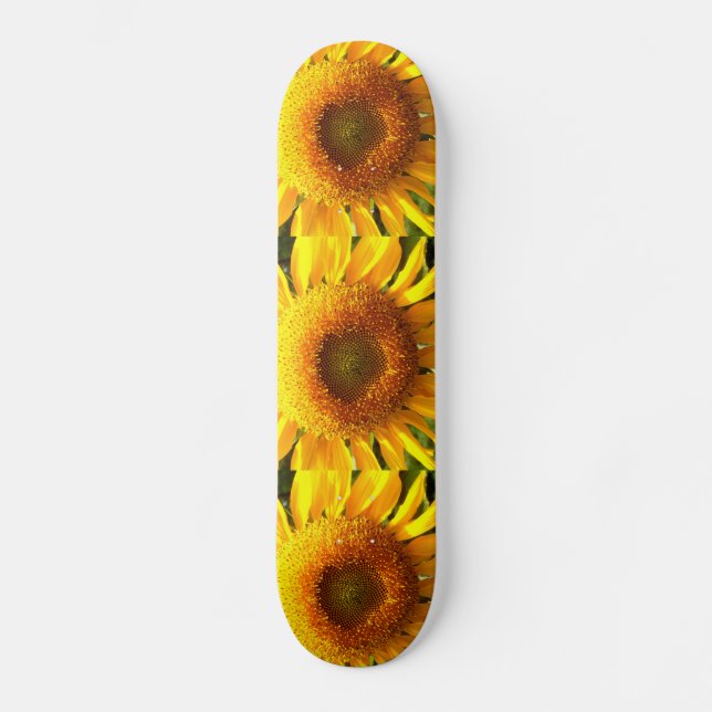 Skateboard Elegante foto de girasol (Anverso)