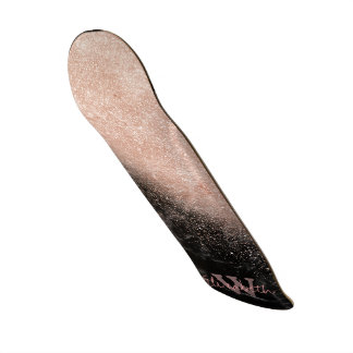 Skateboard Elegante imagen de mármol negro de confeti de oro