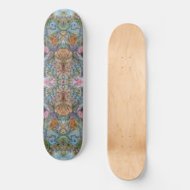 Skateboard Elegante Moda Flor Jardín Pintado de color de agua
