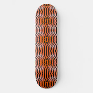 Skateboard Elegante Naranja estético e impresión de piel de t