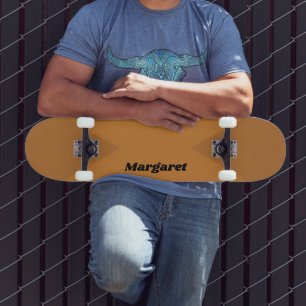 Skateboard Elegante Personalizado con nombre de bronce metáli