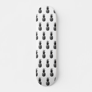 Skateboard Elegante piña blanca y negra