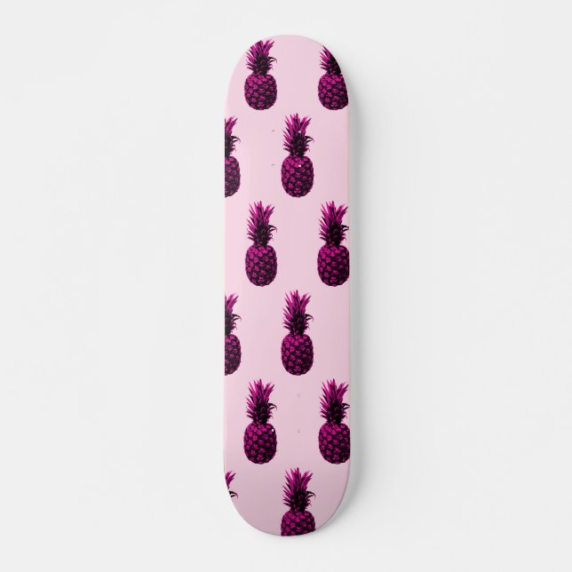 Skateboard Elegante piña rosa tropical (Anverso )