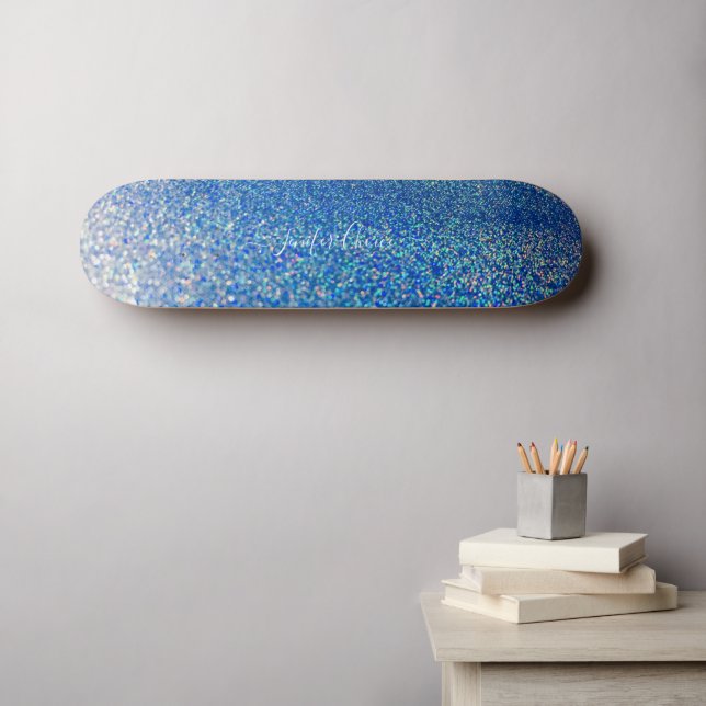 Skateboard Elegante tablero de patinaje con nombre personaliz (Arte de pared (horz))
