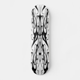 Skateboard Elegante tatuaje tribal digital negro y blanco