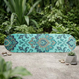 Skateboard Elegantes Damascos Mandala Zen Geométrico Sagrado 