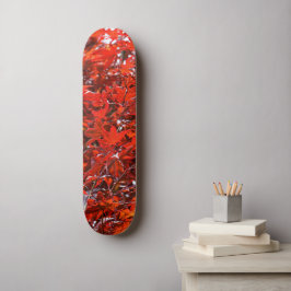 Skateboard Elegantes hojas de arce rojas japonesas