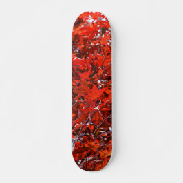 Skateboard Elegantes hojas de arce rojas japonesas