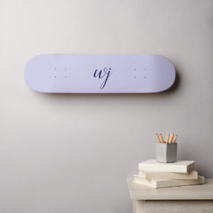 Skateboard Elegantes iniciales de letras personalizados azule