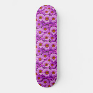 Skateboard Elegantes margaritas florales magenta rosa oscuro