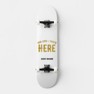 SKATEBOARD ELEGANTES MODERNAS PERSONALIZABLES BLANCAS MARCADA