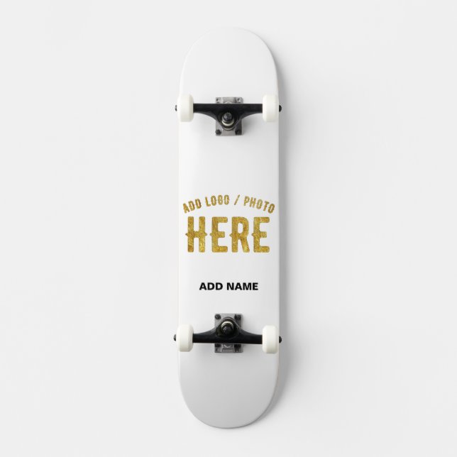 SKATEBOARD ELEGANTES MODERNAS PERSONALIZABLES BLANCAS MARCADA (Anverso)